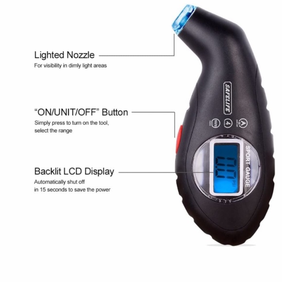 SAFELIFE Digital Tire Pressure Gauge - Picture 4 of 9